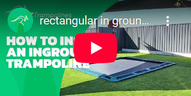 Rectangular in ground trampoline install